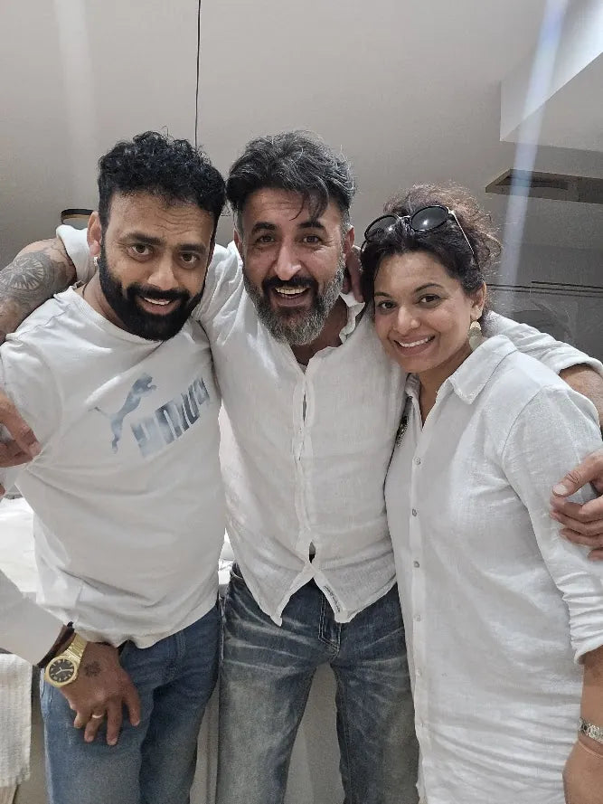 Jasjeet Singh celebrating with clients
