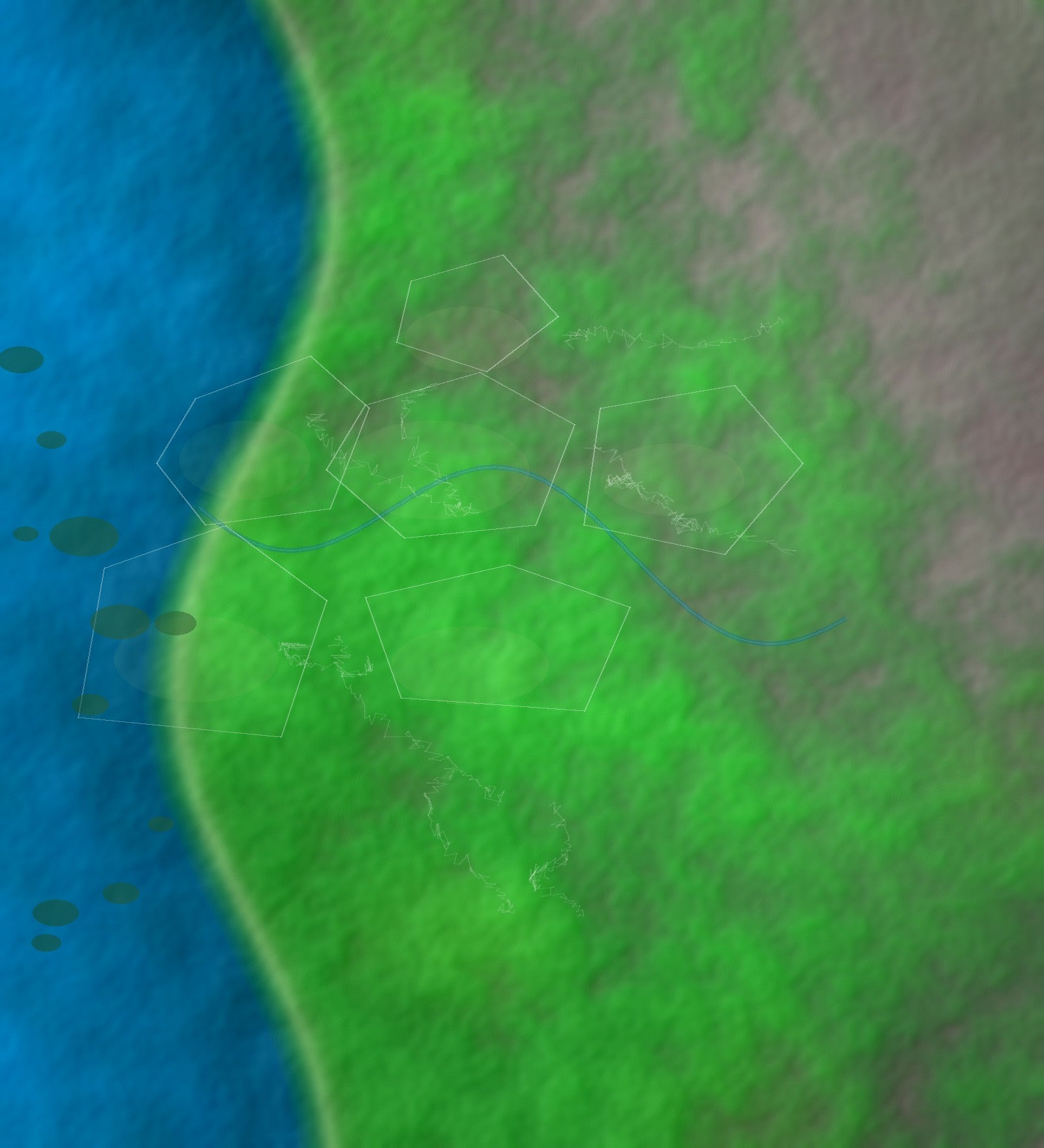 Satellite-style Alberta community map